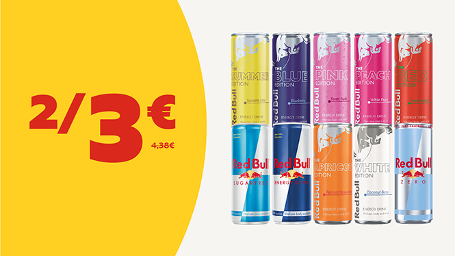 Red bull 2 už 3 eur