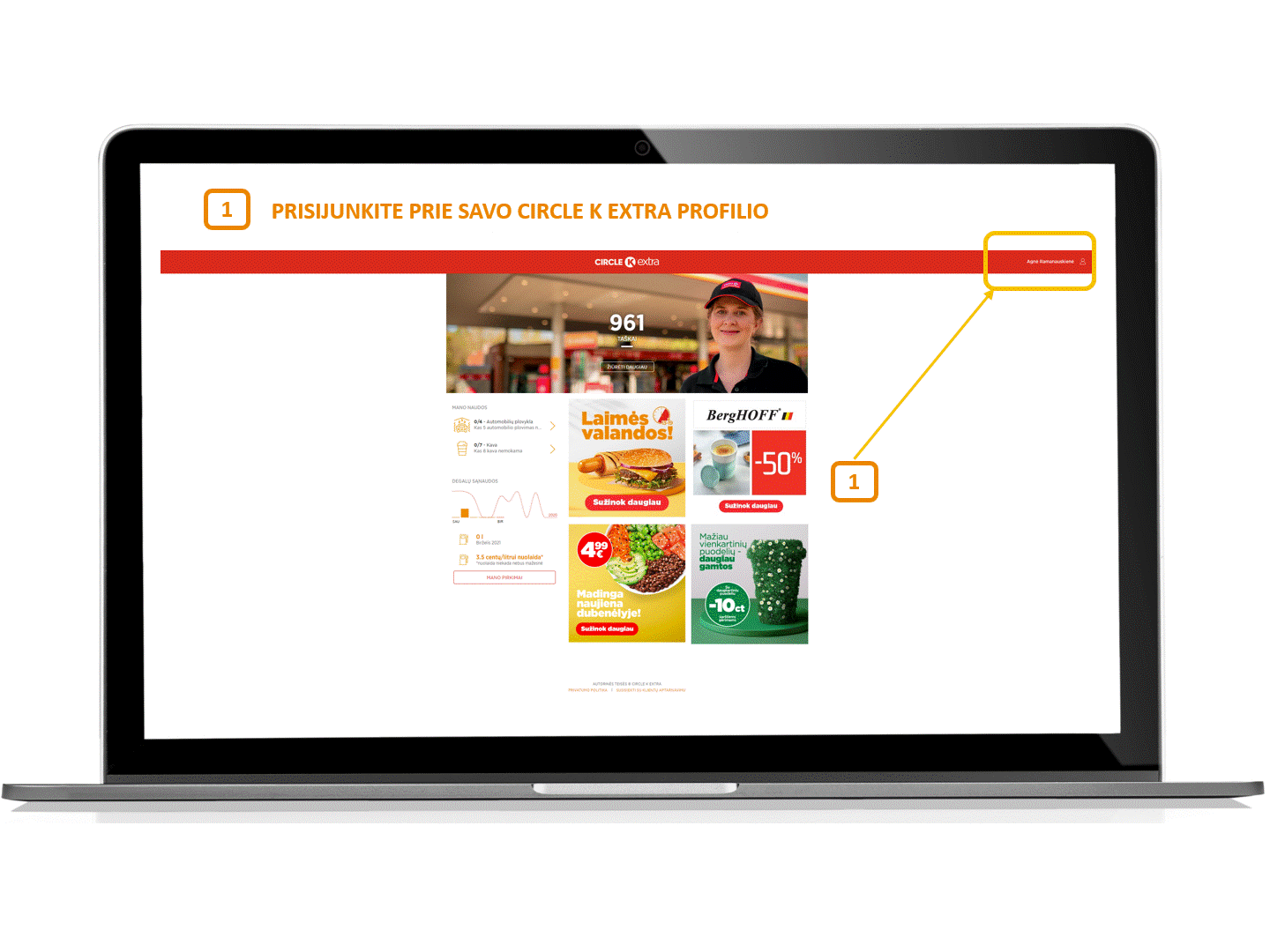 Kaip užbaigti EXTRA kortelės registraciją